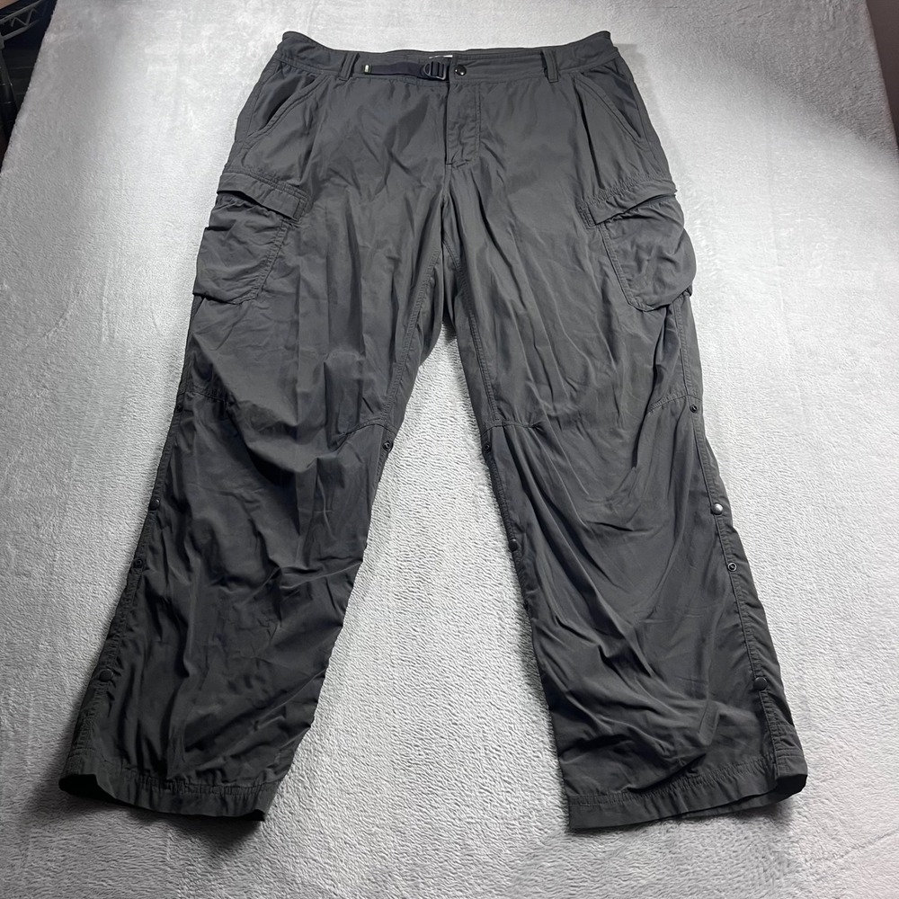 REI Co-op Mens Sahara Roll-Up Cargo Hiking Pants 38x30 Dark Grey Relaxed Fit